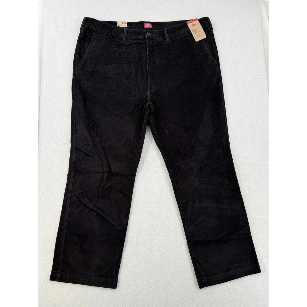 Levis XX Chino Relaxed Straight Corduroy Mens 42x30 Pants Stretch Black